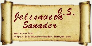 Jelisaveta Sanader vizit kartica